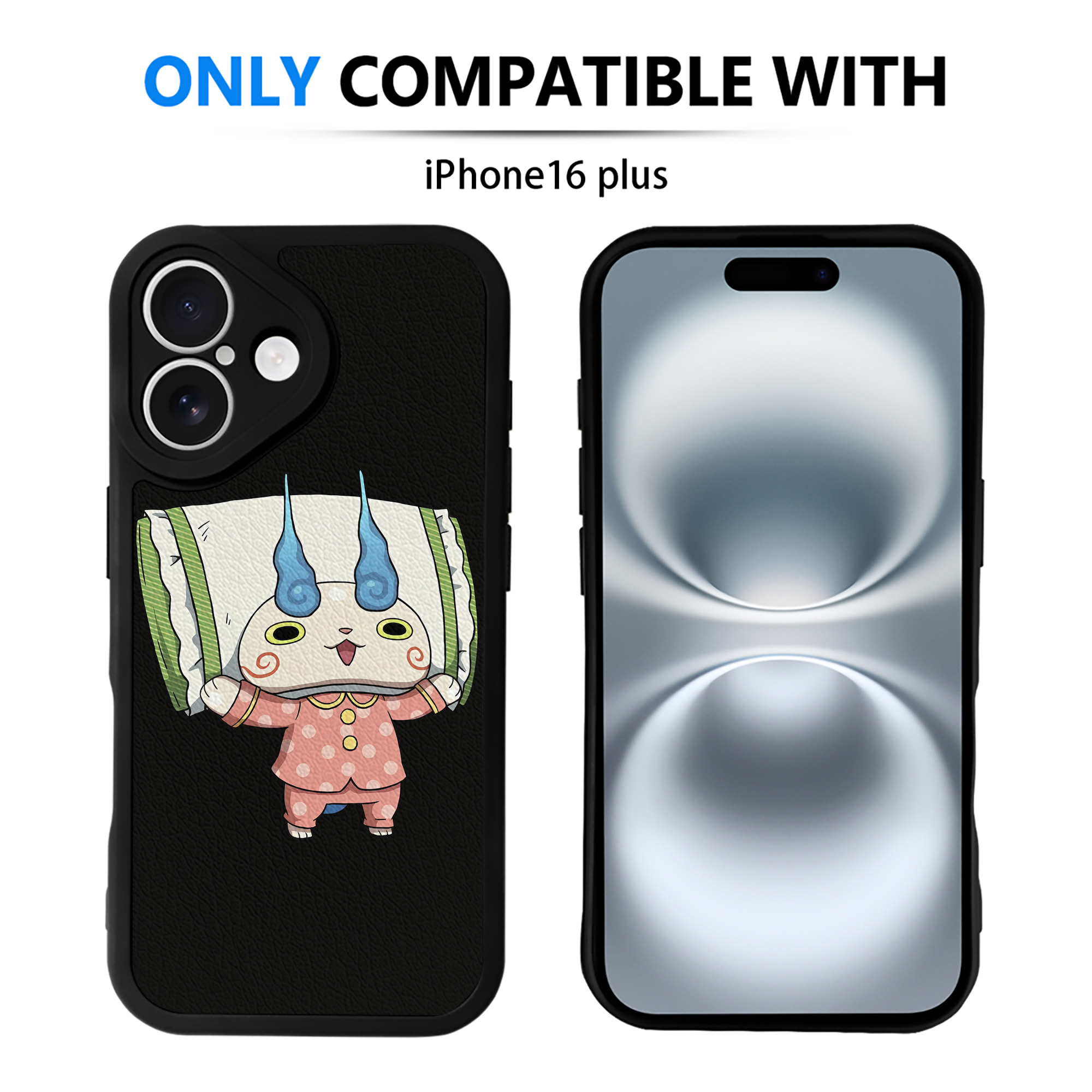 （画像用） 妖怪ウォッチ Yo-kai Watch 【iPhone 16シリーズ対応】シリコンスマホケース（レザー調） 材質：シリコン